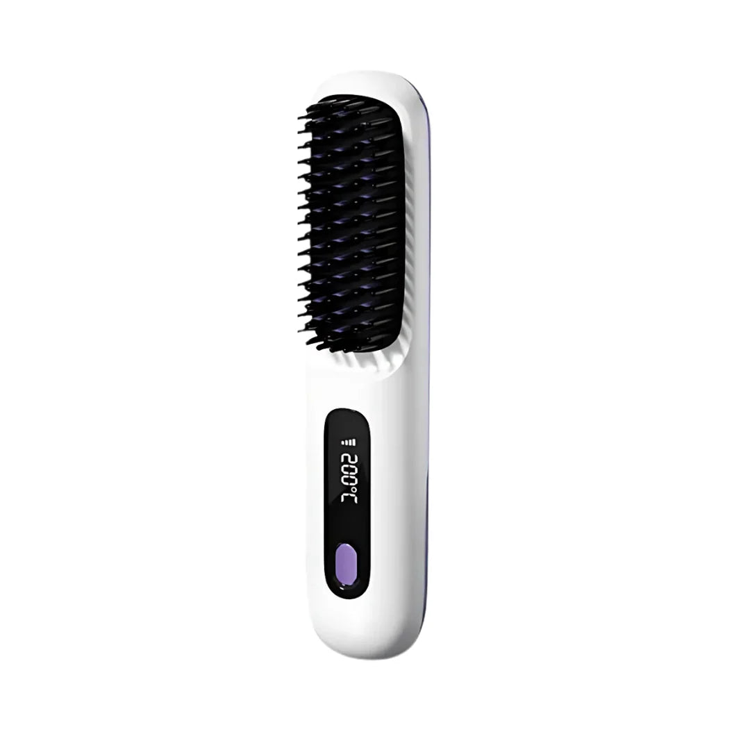 Wireless Hair Straightener Brush Ceramic Heating Smooth hair care Comb Portable Negative Ion Hair Care Comb