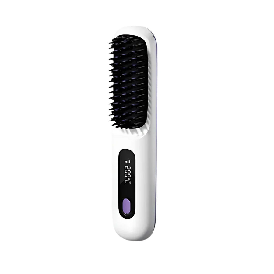 Wireless Hair Straightener Brush Ceramic Heating Smooth hair care Comb Portable Negative Ion Hair Care Comb