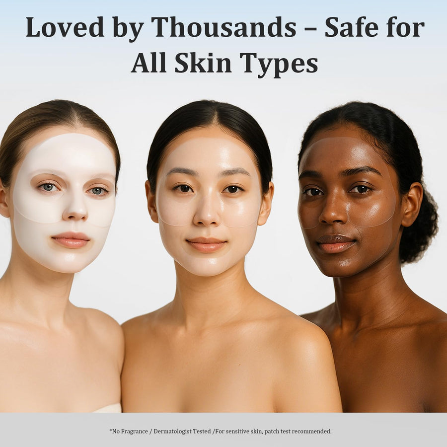 Deep Collagen Anti-Wrinkle Lifting Overnight Mask Facial sheet masks with low molecular weight collagen for lifting, firming, and moisturizing 5 Packs