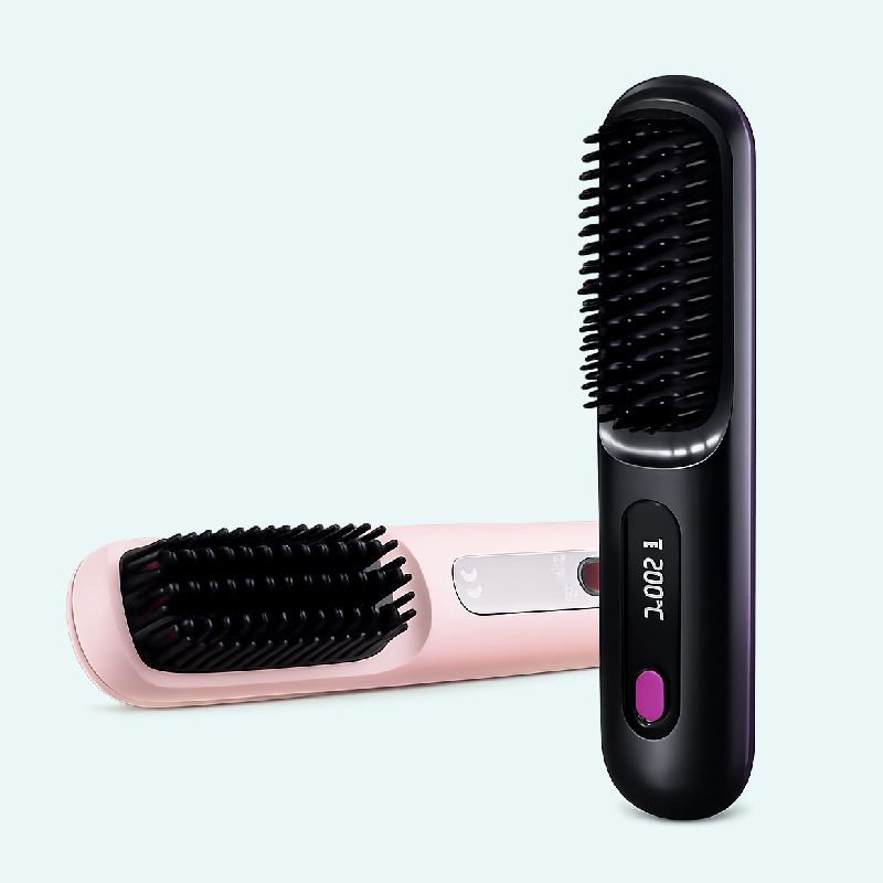 Wireless Hair Straightener Brush Ceramic Heating Smooth hair care Comb Portable Negative Ion Hair Care Comb