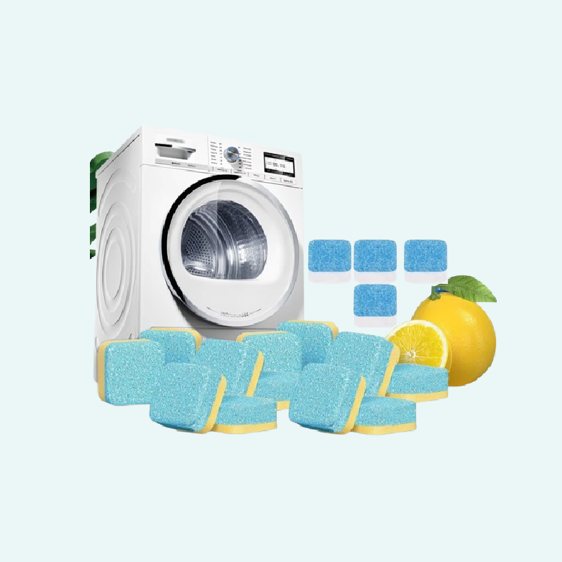 Washing Machine Cleaner Tablets 5/25/35 Count, Lemon Scent, Deep Cleaning, Dirt Remover, Clean Laundry Washer Drum and Tub