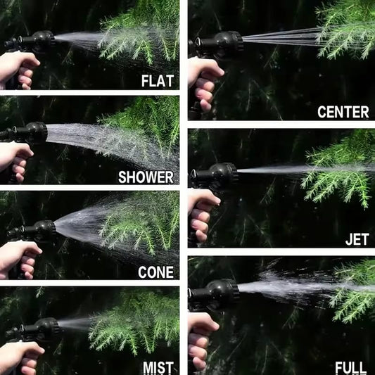 25FT-100FT Expandable Magic Hose Lightweight Design Durable Materials 7 Water Spraying Functions Gun Home Garden Watering Tools