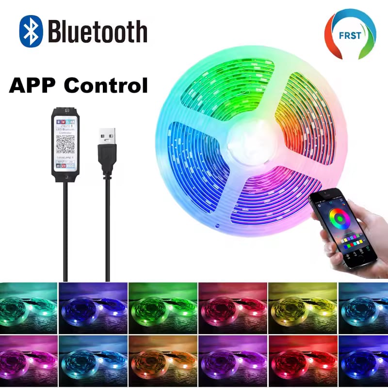 LED Strip Lights, Ultra-Long RGB 5050 LED Strips with Remote Controller, Color Changing Tape Light with 12V Adapter for Bedroom