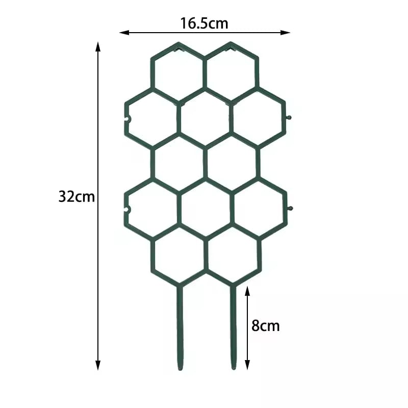 2pcs Honeycomb Design Plant Trellis, Rustproof Plastic Support for Potted Vines and Flowers, Indoor Outdoor Garden Climbing Frame