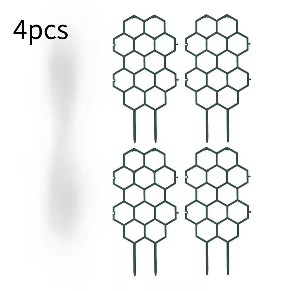 2pcs Honeycomb Design Plant Trellis, Rustproof Plastic Support for Potted Vines and Flowers, Indoor Outdoor Garden Climbing Frame