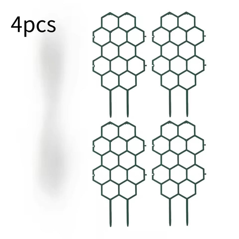 2pcs Honeycomb Design Plant Trellis, Rustproof Plastic Support for Potted Vines and Flowers, Indoor Outdoor Garden Climbing Frame