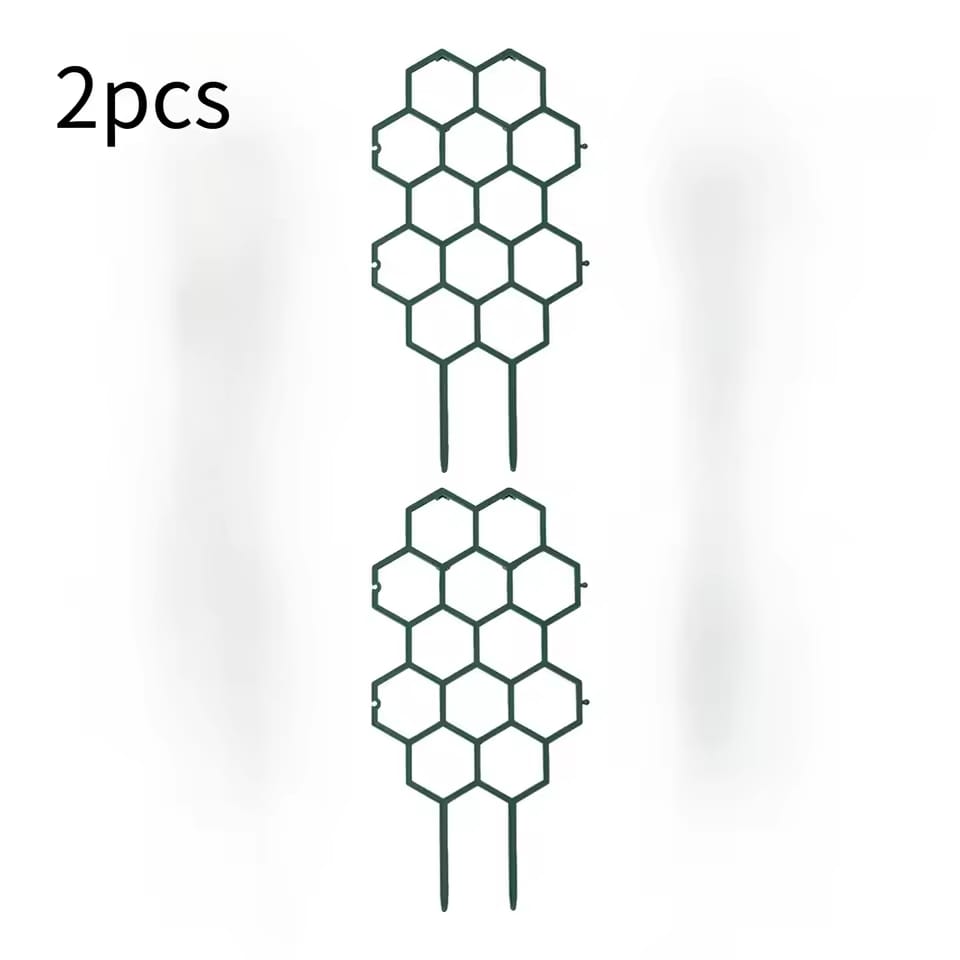 2pcs Honeycomb Design Plant Trellis, Rustproof Plastic Support for Potted Vines and Flowers, Indoor Outdoor Garden Climbing Frame