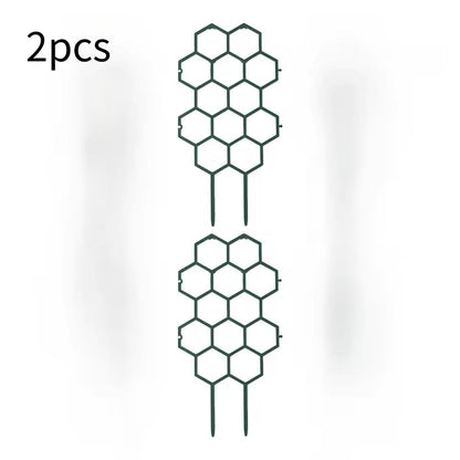 2pcs Honeycomb Design Plant Trellis, Rustproof Plastic Support for Potted Vines and Flowers, Indoor Outdoor Garden Climbing Frame