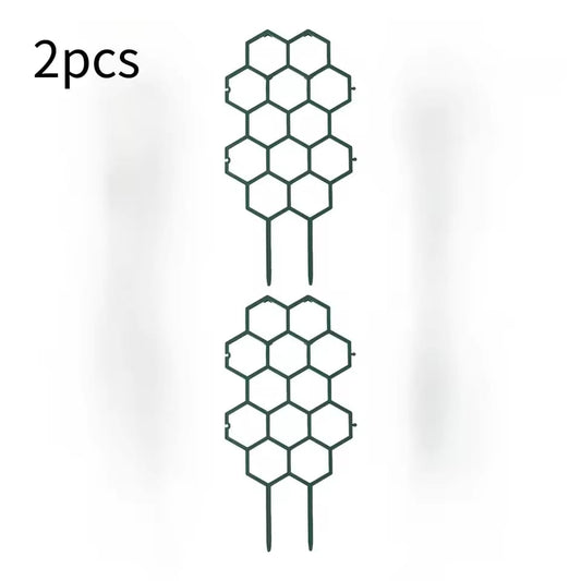 2pcs Honeycomb Design Plant Trellis, Rustproof Plastic Support for Potted Vines and Flowers, Indoor Outdoor Garden Climbing Frame