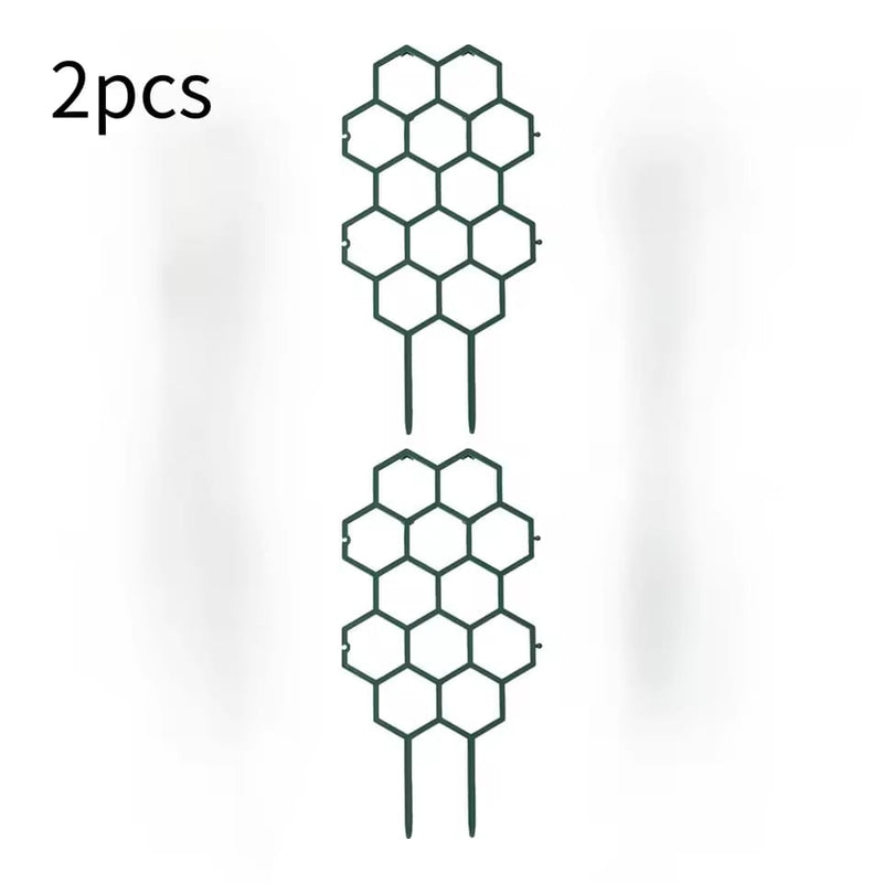2pcs Honeycomb Design Plant Trellis, Rustproof Plastic Support for Potted Vines and Flowers, Indoor Outdoor Garden Climbing Frame