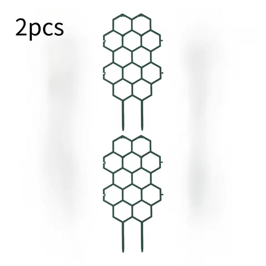 2pcs Honeycomb Design Plant Trellis, Rustproof Plastic Support for Potted Vines and Flowers, Indoor Outdoor Garden Climbing Frame