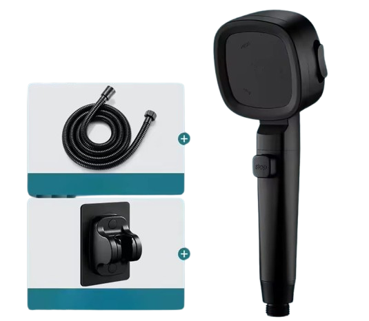 High Pressure Shower Head Water Saving 4 Modes Shower Heads Adjustable One-Key Stop Water Massage Sprayer Bathroom Accessories