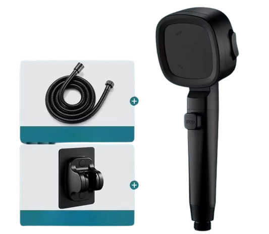 High Pressure Shower Head Water Saving 4 Modes Shower Heads Adjustable One-Key Stop Water Massage Sprayer Bathroom Accessories