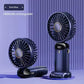 USB Handheld Mini Fan Foldable Portable Neck Hanging Fans 5 Speed USB Rechargeable Fan with Phone Stand and Display Screen