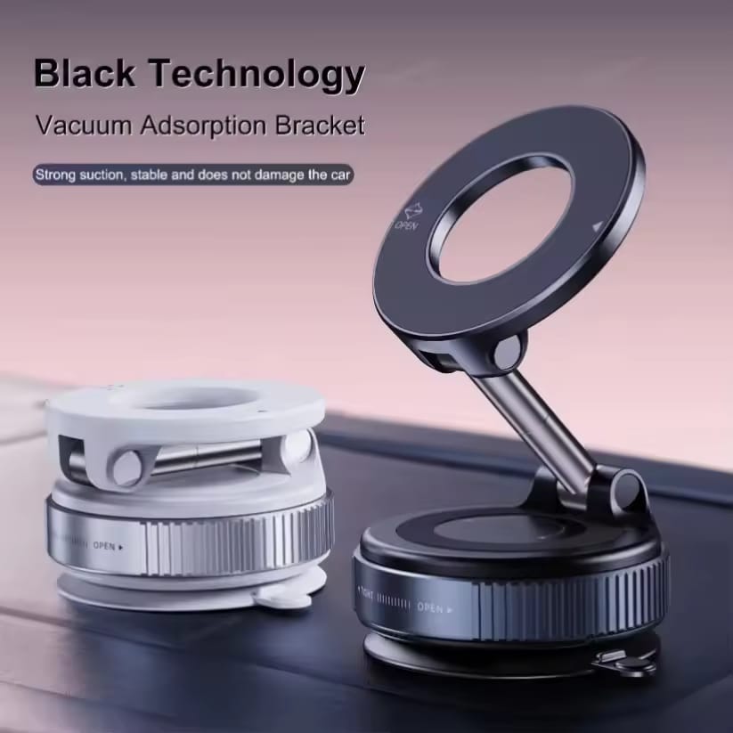 Magnetic Suction Cup Phone Mount for Magsafe 360° Adjustable Magnetic Car Phone Holder Pocket Size Foldable Car Mount