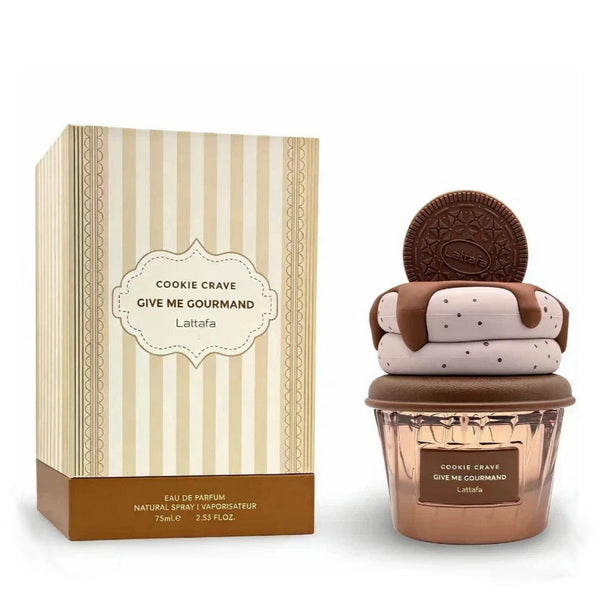 Lattafa Cookie Crave Give Me Gourmand Eau de Parfum 75ml – Sweet Dessert Inspired Perfume | Free USA 3-Day Delivery
