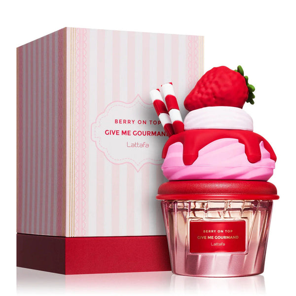 Lattafa Berry On Top Give Me Gourmand Eau de Parfum 75ml – Sweet Fruity Dessert Perfume | Free USA 3-Day Delivery