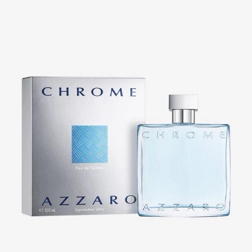 Chrome Eau de Toilette 3.4 oz Spray by Azzaro – Fresh Citrus Aquatic Men’s Cologne | Free USA 3-Day Delivery