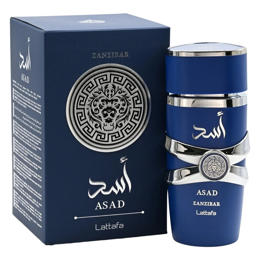 Lattafa Asad Zanzibar Eau De Parfum 100ml for Men – Exotic Fresh Woody Fragrance | Free USA Shipping